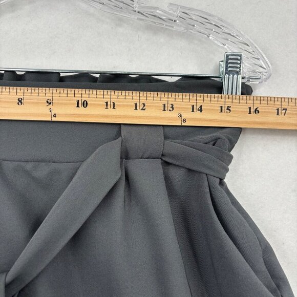 Liumilac Ankle Tie Jogger Dress Pants Womens Size XL Gray High Waist Belted - Picture 10 of 15